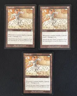 MTG 3x Caltrops Artifact Cards - Urza's Destiny - NM/VG - Hulk Combo - Image 1