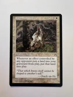 Sacred Ground - MTG Stronghold - NM - Image 1