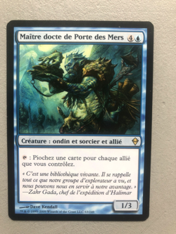 Mtg Carte Magic Zendikar Sea Gate Loremaster French NM/LP - Image 1