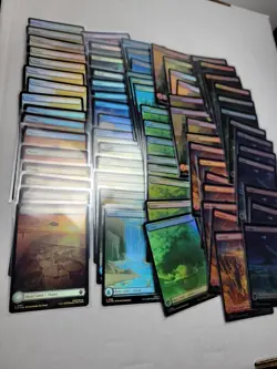 Mtg. Avatar The Last Airbender Full Art Basic Land Lot of 72 FOIL (13 set+) - Image 2