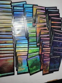 Mtg. Avatar The Last Airbender Full Art Basic Land Lot of 72 FOIL (13 set+) - Image 3
