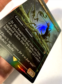 MTG Compy Swarm *BORDERLESS FOIL* Jurassic World Collection 0009 NM - Image 3