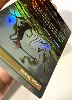 MTG Compy Swarm *BORDERLESS FOIL* Jurassic World Collection 0009 NM - Image 5