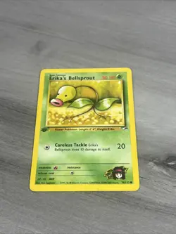 Pokemon TCG Erika's Bellsprout Gym Heroes 76/132 Regular 1st Edition MP/HP - Image 1