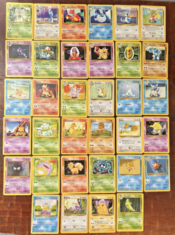 1999 Pokemon Cards ~ BASE SET ~ Wizards WOTC ~ Some Rare Uncommon ~ Lot of 34 - Image 1