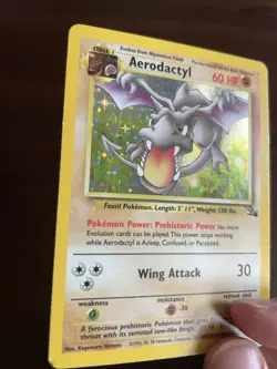 Aerodactyl 1/62 - Fossil Holo WOTC Vintage Pokemon Card 1999 - MP - Image 4