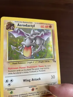 Aerodactyl 1/62 - Fossil Holo WOTC Vintage Pokemon Card 1999 - MP - Image 5
