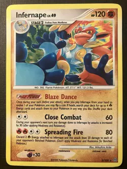 Infernape 3/100 Pokemon Diamond & Pearl Stormfront 2008 Holo LP - Image 1