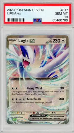 PSA 10 GEM MT 2023 Pokemon Trading Card Game Classic 017/034 Lugia ex CLV EN - Image 1