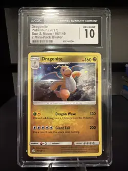 Pokemon Card TCG - Dragonite 96/149 Cosmos Holo Exclusive Sun & Moon Gem Mint 10 - Image 1