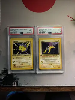 First Edition, Pikachu, And First Edition Raikou Pokemon Tcg Psa Graded - Image 1