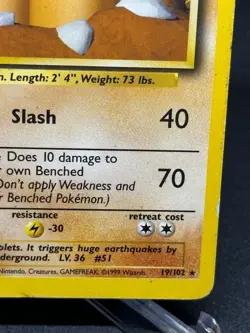Pokemon TCG Dugtrio Base Set 19/102 Regular Unlimited Rare - Read Description - Image 4