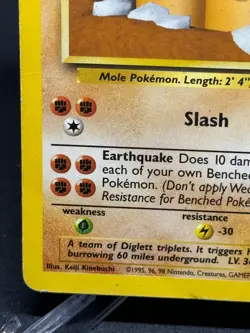 Pokemon TCG Dugtrio Base Set 19/102 Regular Unlimited Rare - Read Description - Image 5