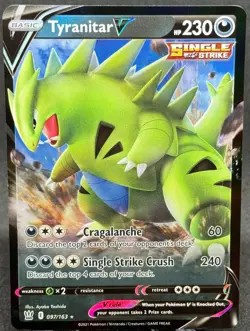 Pokemon TCG Tyranitar V - Battle Styles 097/163 Holo Ultra Rare - Read Desc. - Image 1