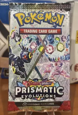 Pokemon Scarlet and Violet Prismatic Evolutions Factory Sealed Booster Pack (1) - Image 1