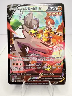 Pokemon Single Strike Urshifu V Brilliant Stars Trainer Gallery TG18/TG30 TCG NM - Image 1