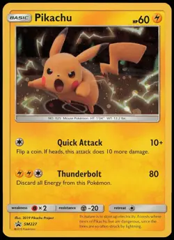 Pikachu - SM227 SM Promos Holo Pokemon - MP - Image 1