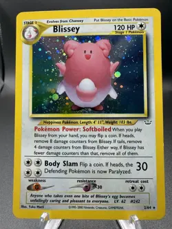 Pokemon TCG Blissey Neo Revelation Holo Rare Card 2/64 LP - Image 1