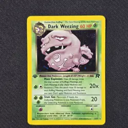 Pokemon Dark Weezing 1st Edition 14/82 Holo Rare Rocket WoTC 1999 Vintage LP+ * - Image 2
