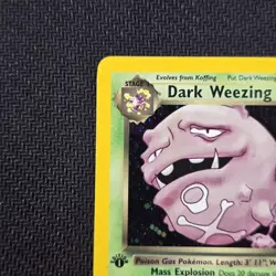 Pokemon Dark Weezing 1st Edition 14/82 Holo Rare Rocket WoTC 1999 Vintage LP+ * - Image 5