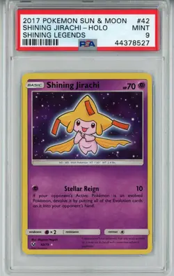 POKEMON SHINING LEGENDS SHINING JIRACHI #42 HOLO FOIL PSA 9 MINT #44378527 - Image 1