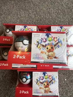 Sam's Club Pokemon Prismatic Evolutions ETB + Pokeball Bundle Sealed FAST SHIP - Image 2