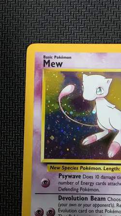 Pokemon TCG Mew 2000 WOTC Black Star Promo 9 Holo League Pokemon Card SWIRL - Image 2