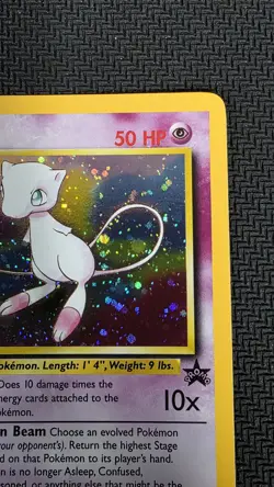 Pokemon TCG Mew 2000 WOTC Black Star Promo 9 Holo League Pokemon Card SWIRL - Image 3