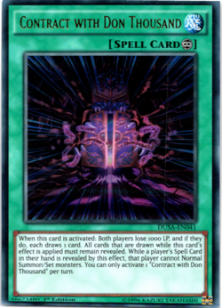 Contract With Don Thousand DUSA-EN041 Ultra Rare 1st Edition - Yugioh - Image 1