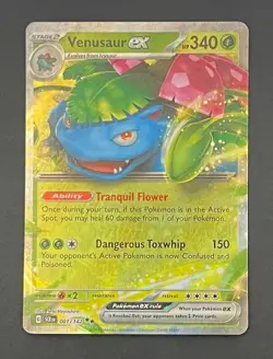 Pokemon Card Venusaur EX 001/142 Stellar Crown - Near Mint - Image 1