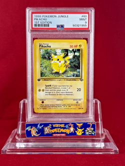 1999 Pokemon 1st Edition Jungle PIKACHU Card #60/64 PSA 9 - Image 1
