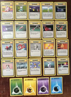 1999 Pokemon Cards ~ BASE TRAINER & ENERGY ~ Wizards WOTC ~ Lot of 24 - Image 1