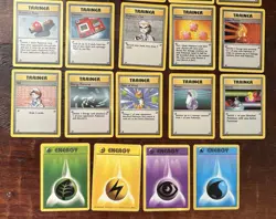 1999 Pokemon Cards ~ BASE TRAINER & ENERGY ~ Wizards WOTC ~ Lot of 24 - Image 3