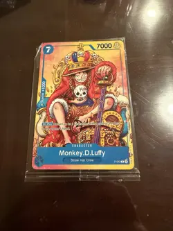 One Piece CCG Monkey D Luffy P-043 Non-Foil Promo Card Store Exclusive English - Image 1