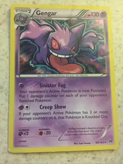 Gengar 60/162 Breakthrough Holo Pokemon Card MP - Image 1