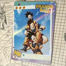 Goku Carries Gohan & Goten Cute Dad & Sons Thick Holo Foil Dragon Ball Card DBZ - Image 4