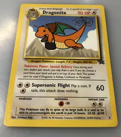 LP Pokemon DRAGONITE Card BLACK STAR PROMO Set #5 Movie Release WB Stamped WOTC - Image 1