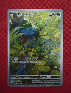 Bulbasaur - Illustration Rare 166/165 Pokemon Scarlet & Violet 151 TCG NMT Card! - Image 1
