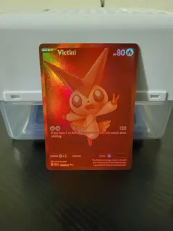 Pokemon White Flare Victini Card 172/086 English BWR, Red, Monochrome, Near Mint - Image 1