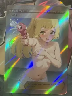 Pokemon Lillie Anime Waifu Custom DIY Trainer Art Sexy Pokemon card - Image 2