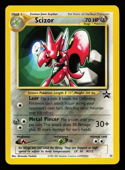 Scizor 33 WOTC Black Star Promo Pokemon Card - Image 1