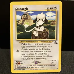 Smeargle #32 Black Star Promo WOTC Pokemon Card MP Tomokazu Komiya - Image 1
