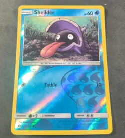Pokemon Sun & Moon Shellder Reverse Holo Common Card 33/149 LP - Image 1