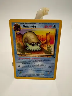 Pokemon Card TCG Omanyte Fossil 52/62 WOTC - MINT - Image 1