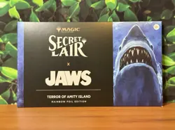 -NEW- MTG Secret Lair x Jaws Terror of Amity Island Rainbow FOIL Edition - Image 1