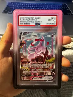 Pokemon Espeon VMAX Fusion Strike Secret Rare Full Alt Art #270 PSA 10 Gem Mint - Image 1