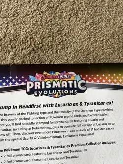 Pokemon Mega Evolution Lucario Ex and Tyranitar Premium Collection (Damaged Box) - Image 5