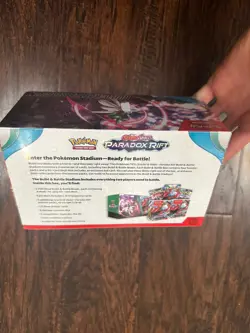 Pokemon TCG SV4 Paradox Rift Build and Battle Stadium Box SEALED *Small Tear* - Image 2
