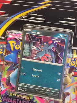 Pokemon TCG: Phantasmal Flames Sneasel 3 Pack Blister Box Set Mega Evolution - Image 2