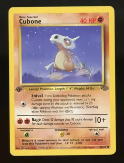 Pokemon Jungle CUBONE 50/64 1st Edition - Image 1